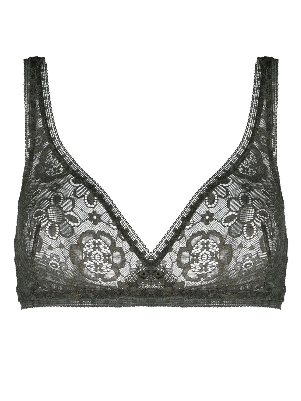 

ERES floral lace triangle-cup bra - Green