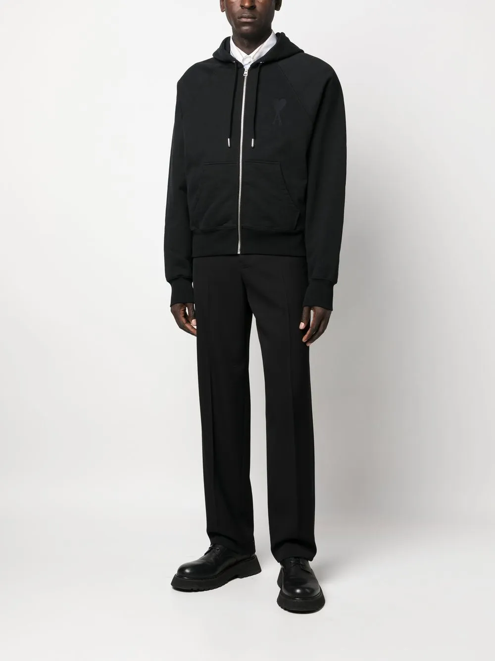 AMI ALEXANDRE MATTIUSSI TONAL BIG ADC HOODIE