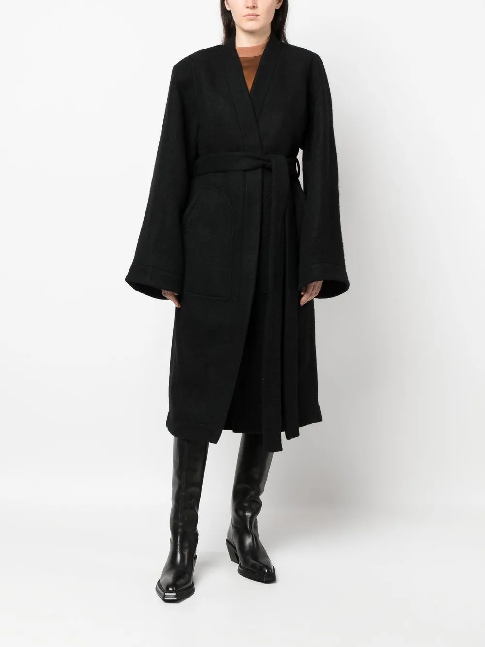 Rick Owens Dagger Belted Robe Coat - Farfetch