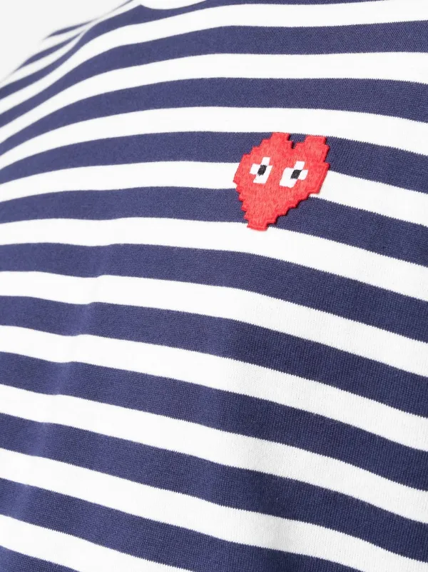 Comme Des Garçons Play ストライプ Tシャツ | ブルー | FARFETCH JP
