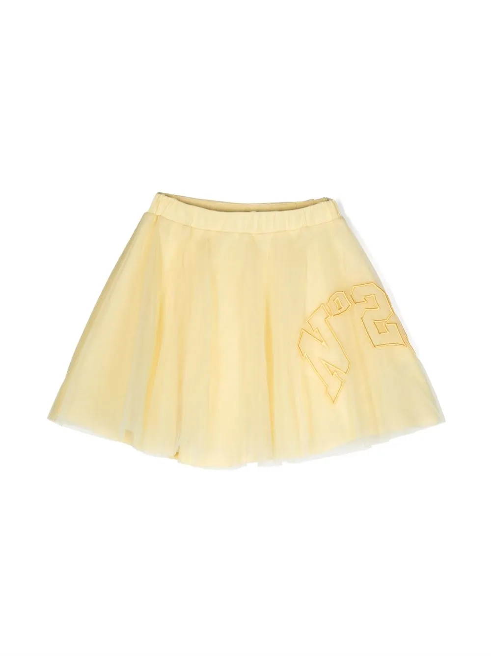 

Nº21 Kids logo-embroidered tutu skirt - Yellow