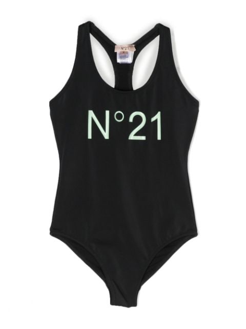 Nº21 Kids logo-print swimsuit