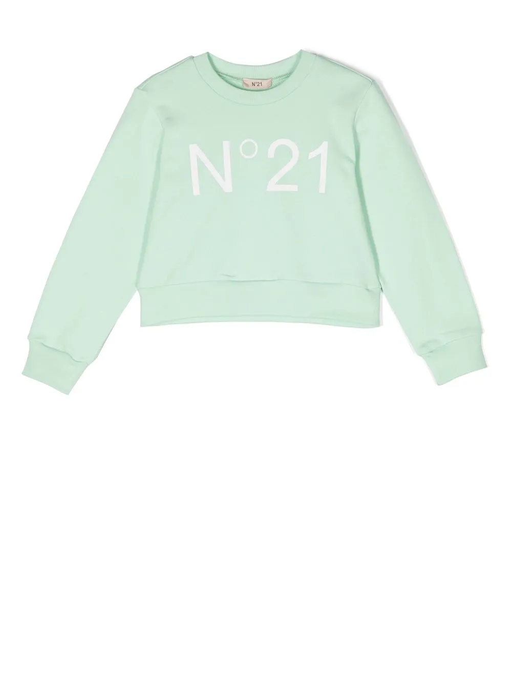 

Nº21 Kids logo-print crew-neck sweatshirt - Green