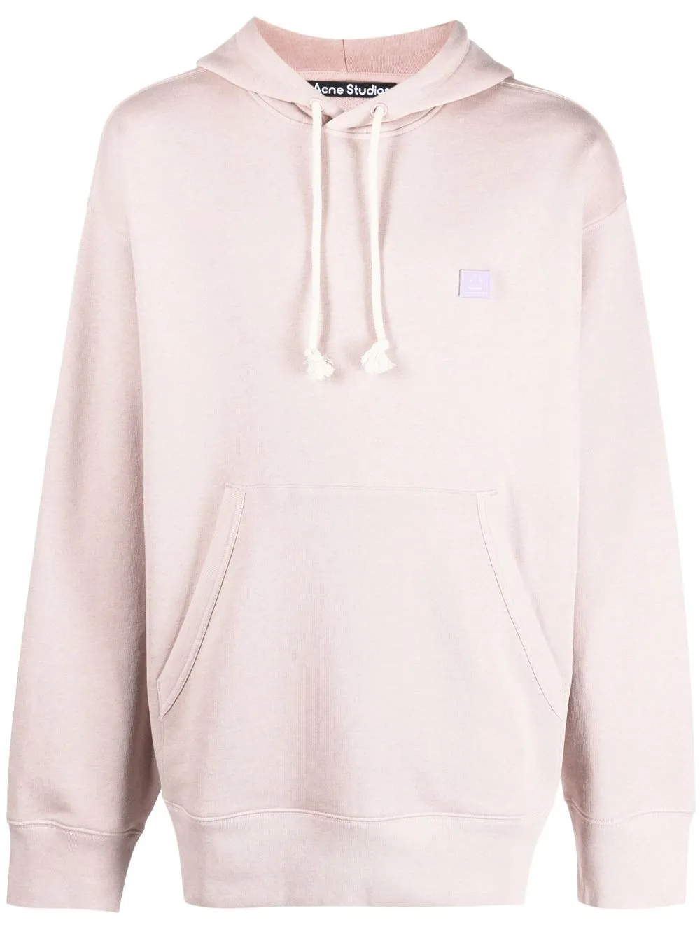 Acne Studios face patch cotton hoodie - Purple