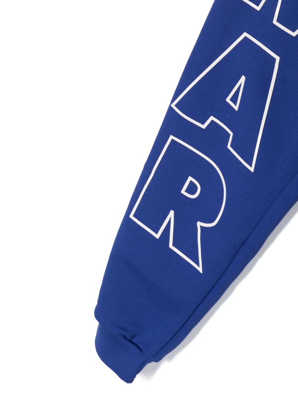 Shop Marni Logo-print Cotton Track Pants In Blue