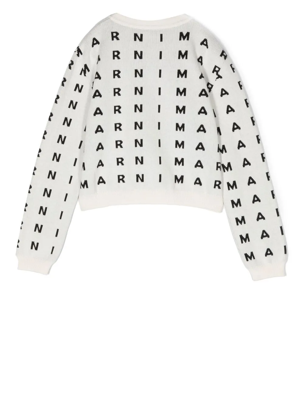 Marni Kids Vest met intarsia logo - Beige