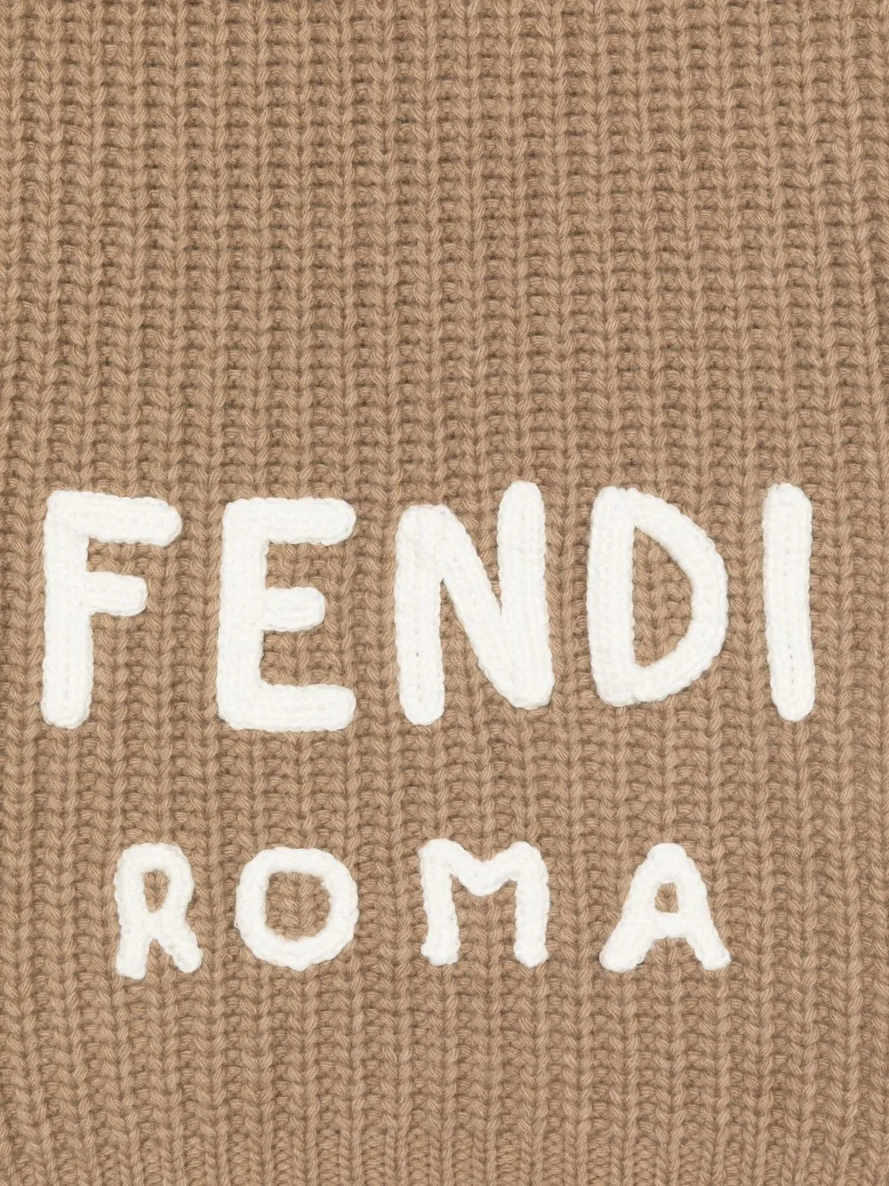 FENDI Sjaal met geborduurd logo - Bruin