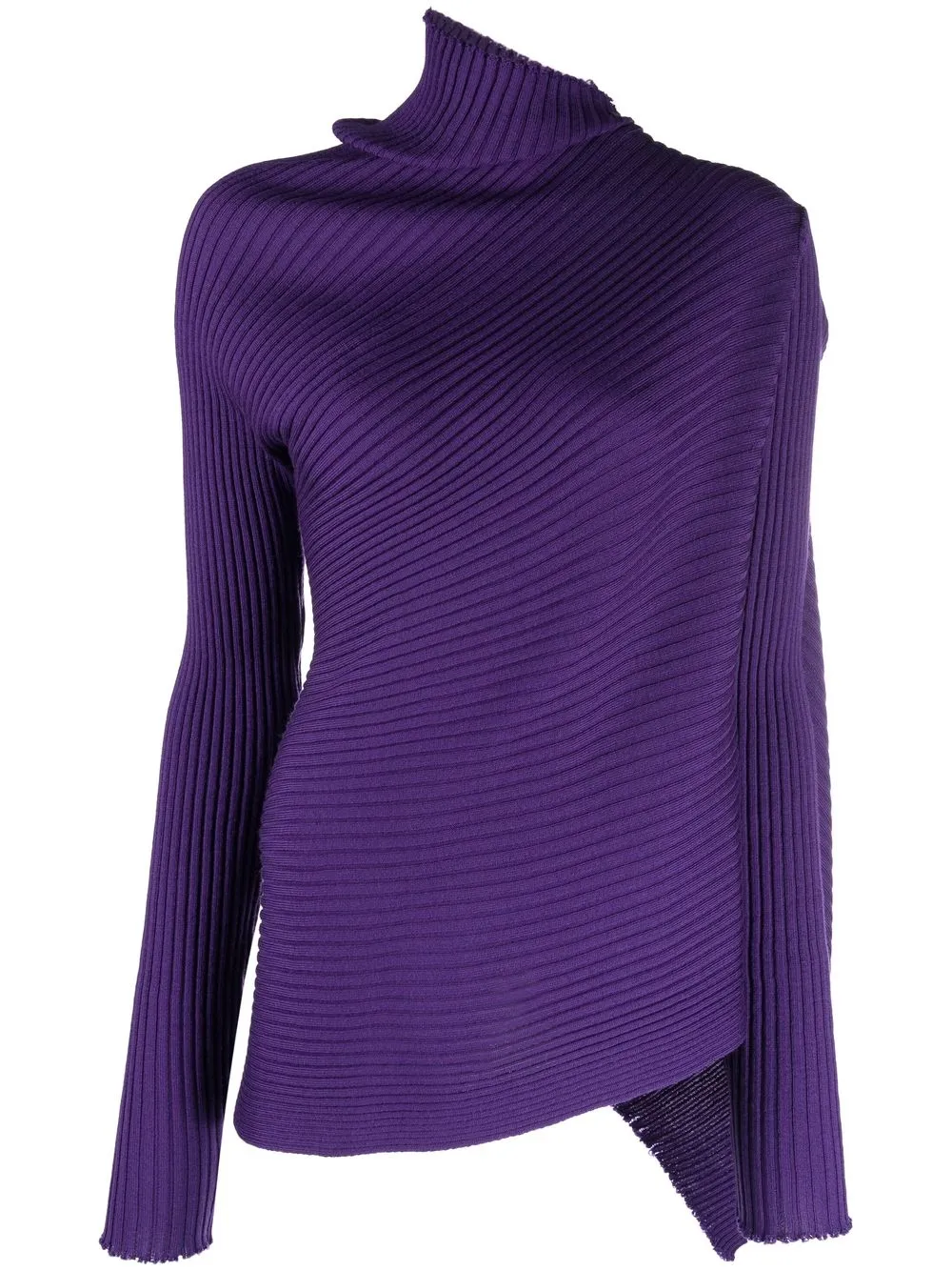 

Marques'Almeida asymmetric merino wool jumper - Purple