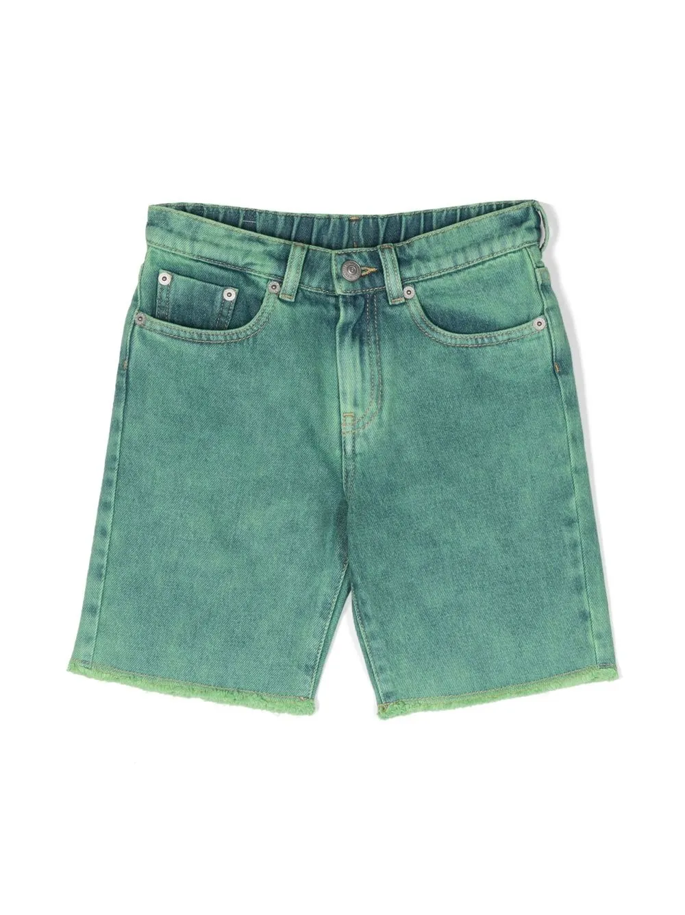 

MM6 Maison Margiela Kids logo-patch slim-cut shorts - Green