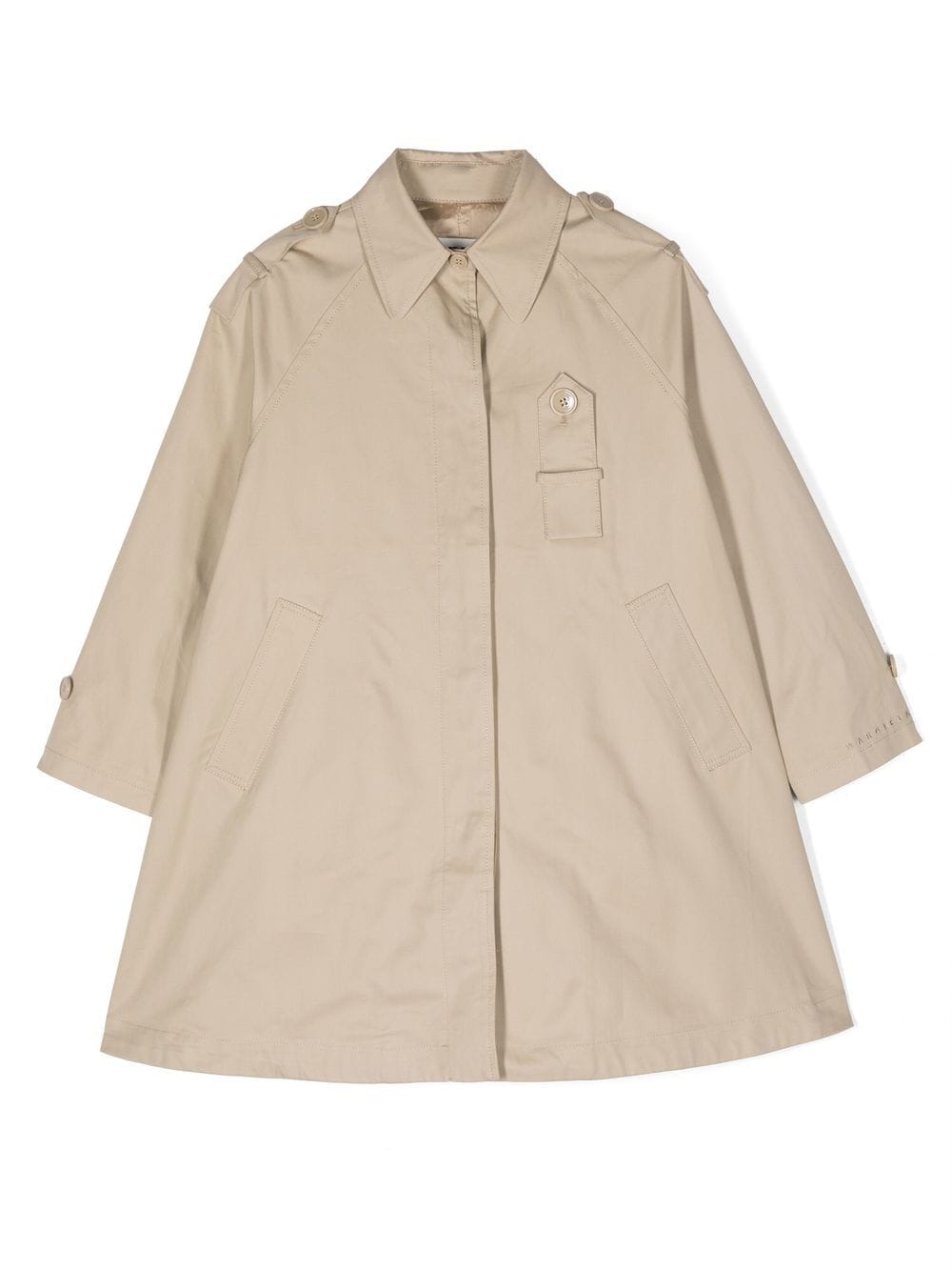 

MM6 Maison Margiela Kids flared trench coat - Neutrals