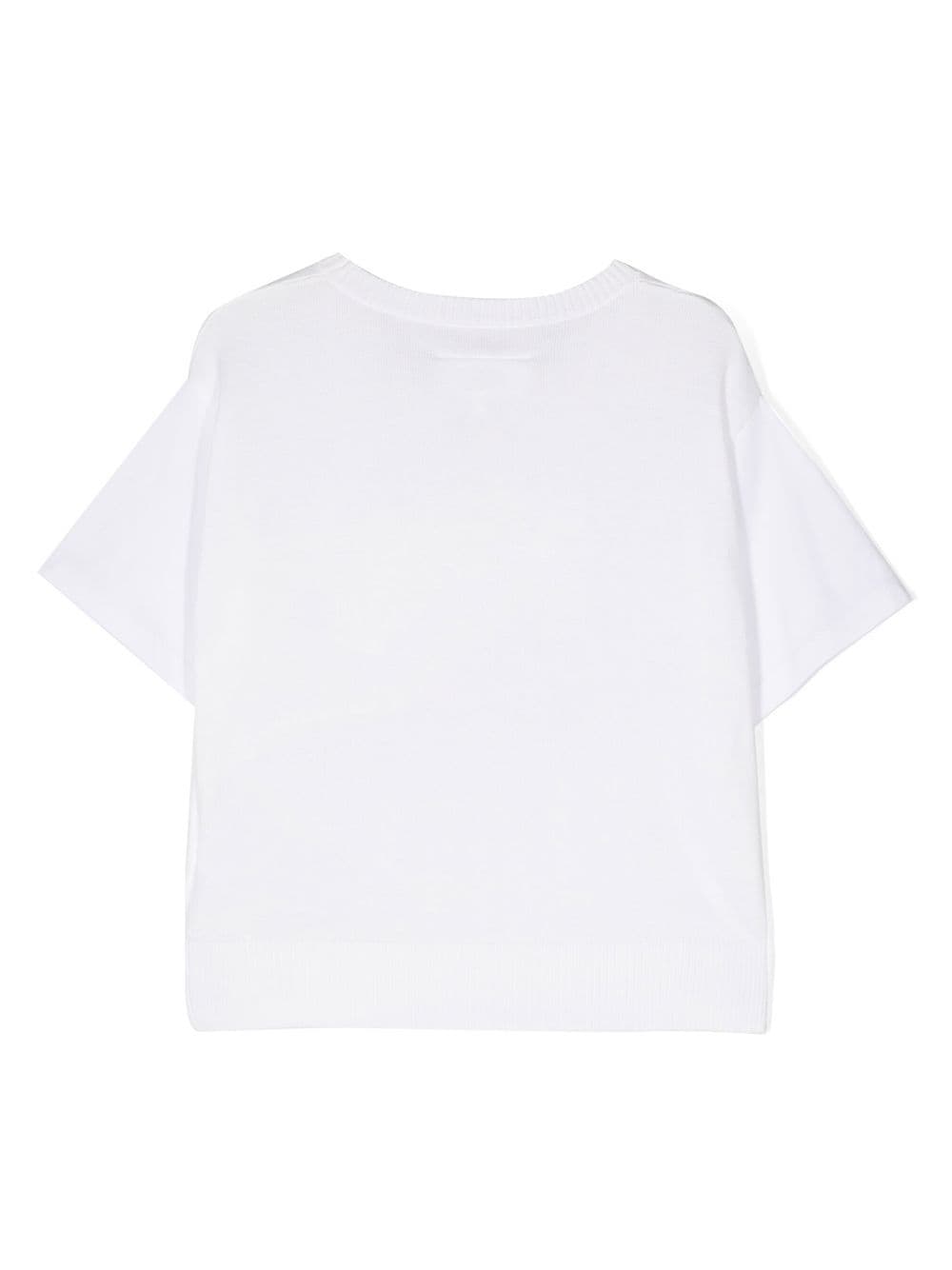 Shop Mm6 Maison Margiela Logo-print Short-sleeve T-shirt In Weiss