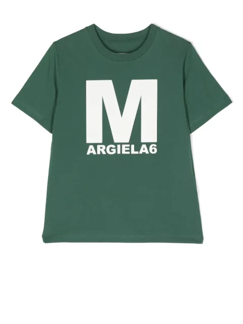MM6 Maison Margiela Kids logo text graphic cotton T-shirt 