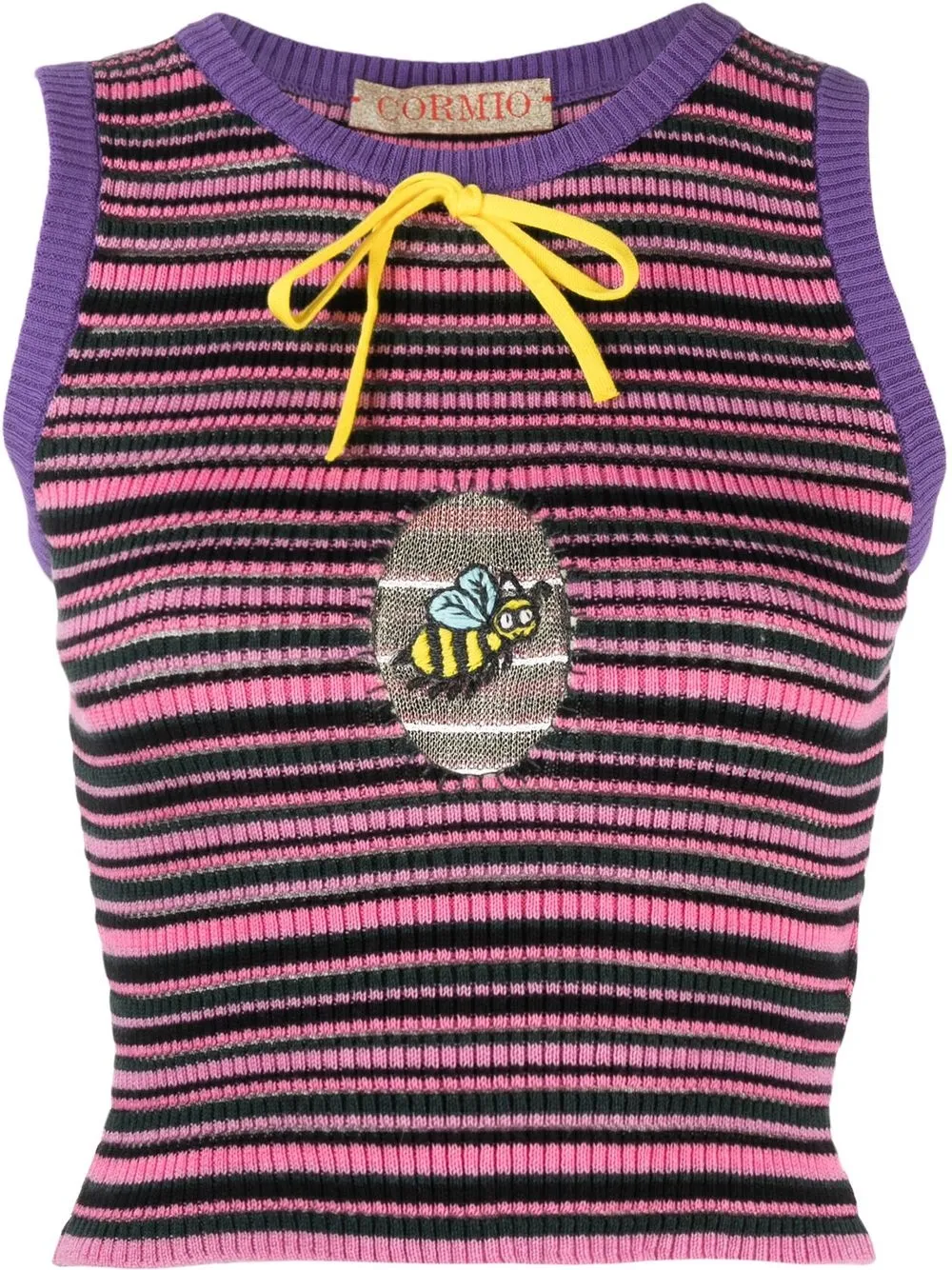 

CORMIO striped knitted top - Pink