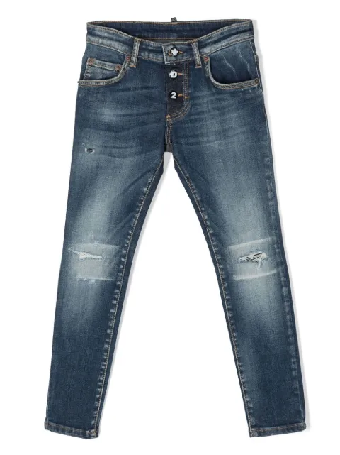 DSQUARED2 KIDS distressed-finish skinny jeans