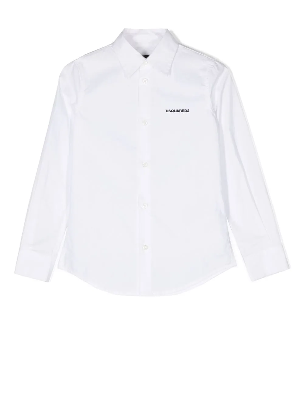 

Dsquared2 Kids camisa manga larga con logo estampado - Blanco