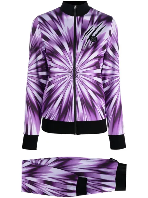 Plein Sport print tie-dye two-piece tracksuit