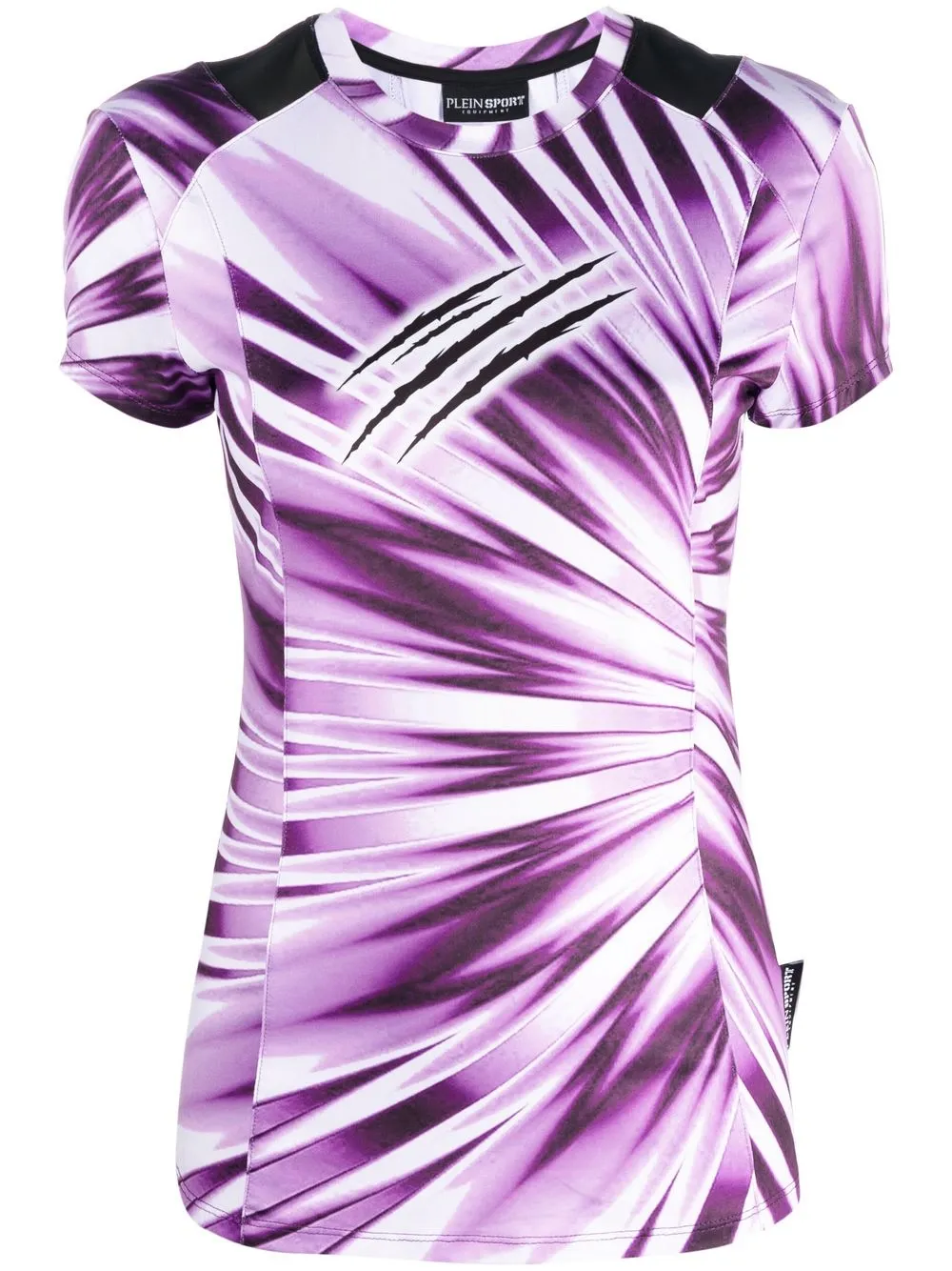 

Plein Sport printed tie-dye round-neck T-shirt - Purple