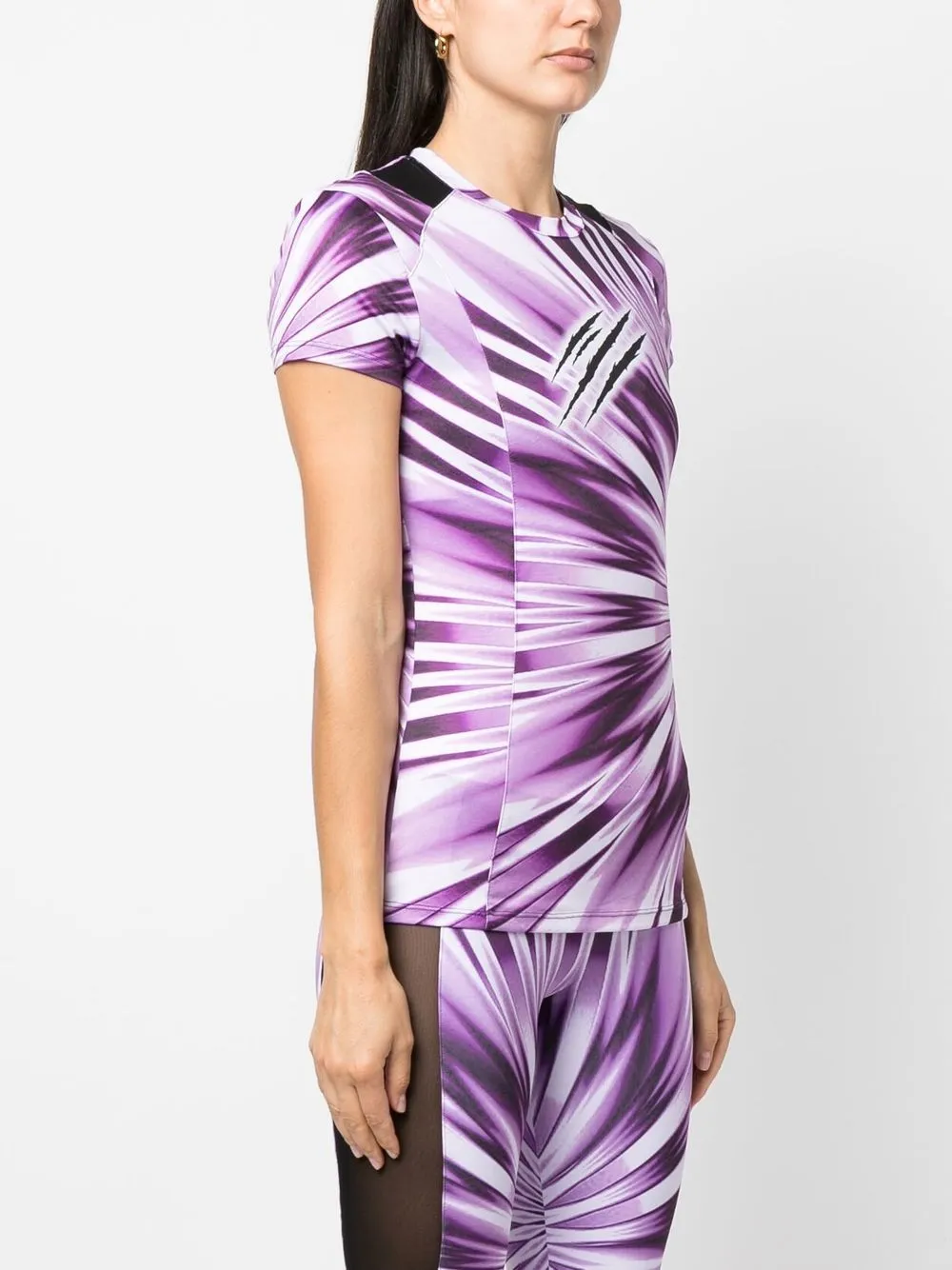  Plein Sport T Shirt Mit Batik Print   Violett 