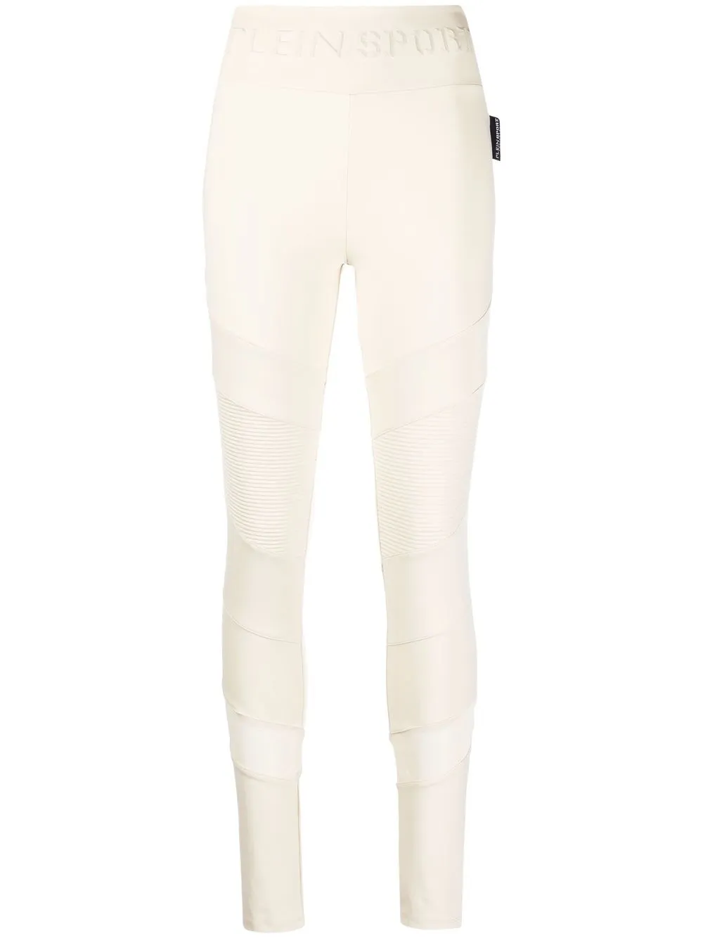 

Plein Sport panelled logo-waist leggings - Neutrals
