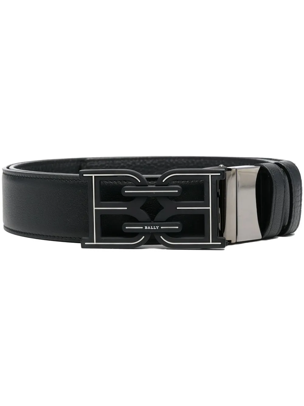 

Bally logo-buckle leather belt - Black