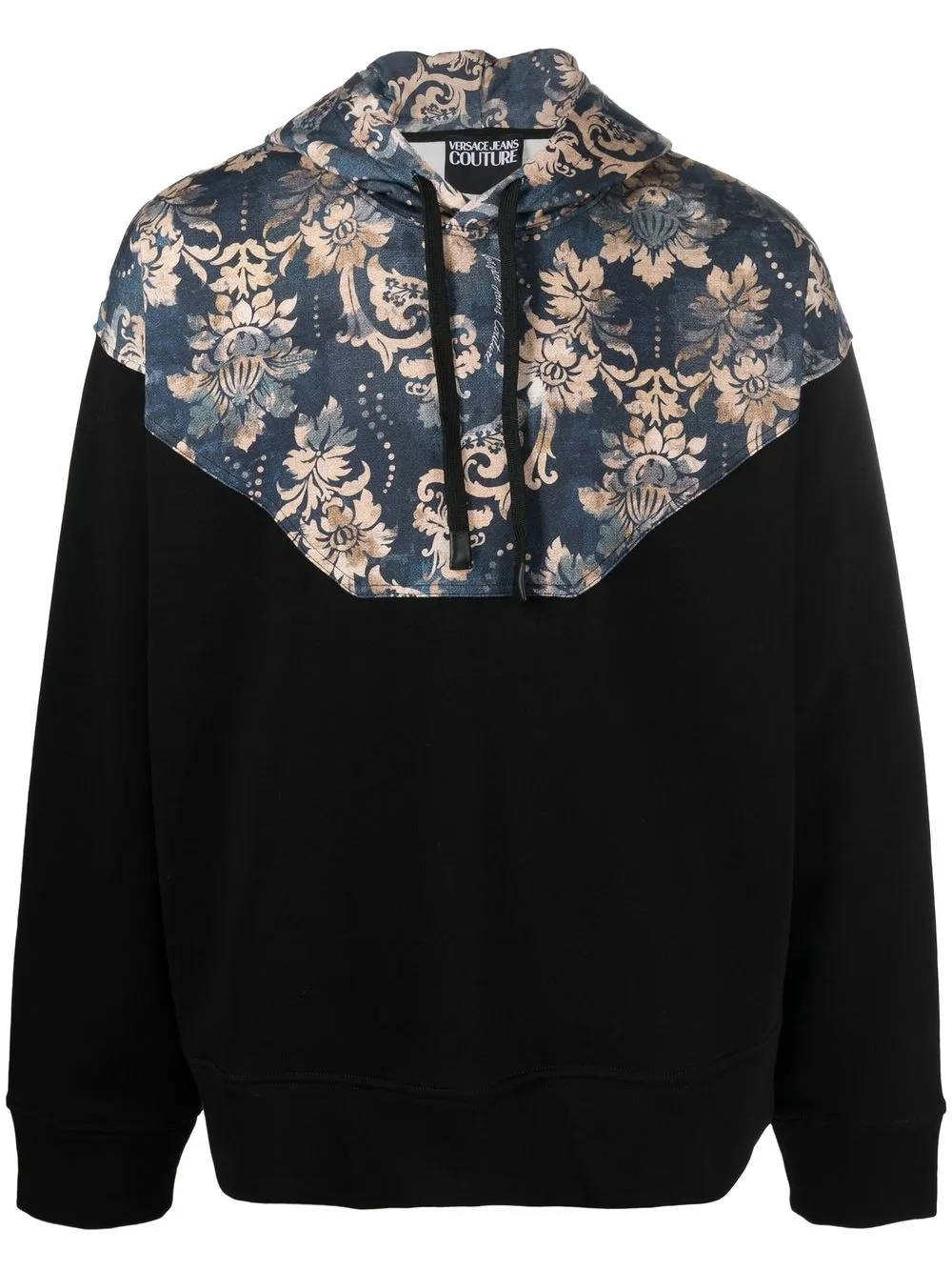 

Versace Jeans Couture hoodie con estampado floral - Negro