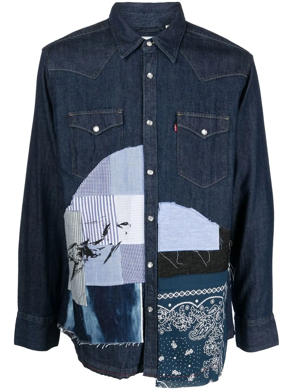 

Levi's camisa de mezclilla con diseño patchwork de Levi's x Junya Watanabe - Azul