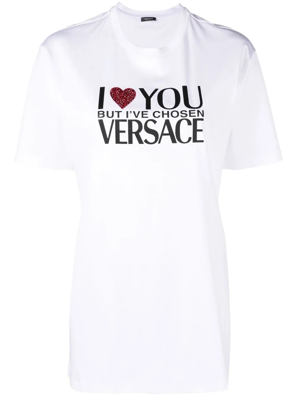 

Versace slogan-print T-shirt - Blanco