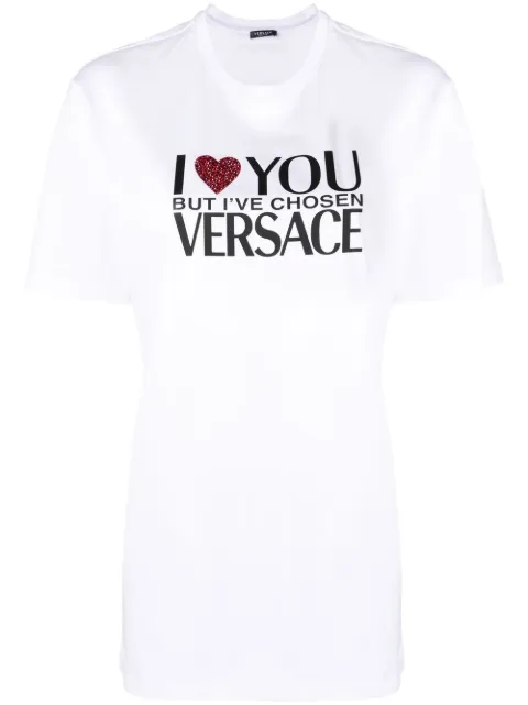 Versace slogan-print T-shirt
