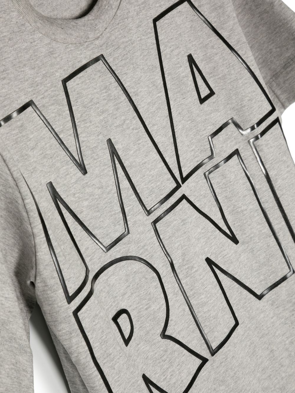 Shop Marni Raised-logo T-shirt In Grey