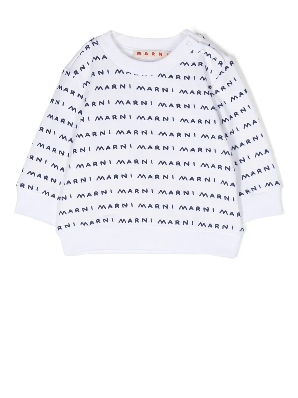 

Marni Kids logo-print long-sleeve sweatshirt - White