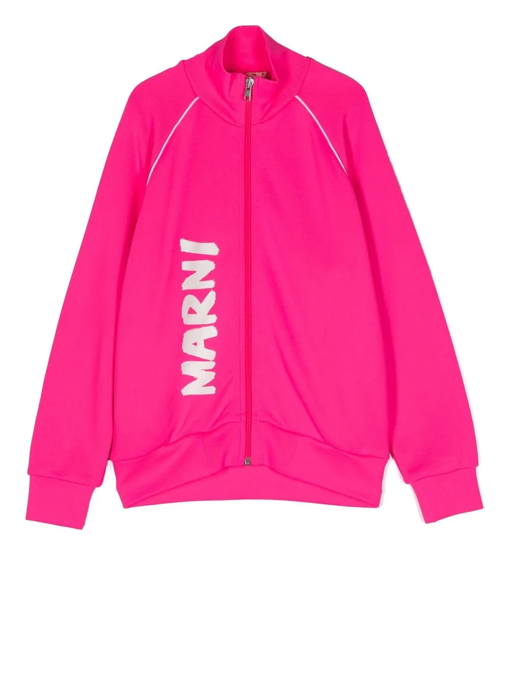 

Marni Kids sudadera con cierre y logo estampado - Rosado