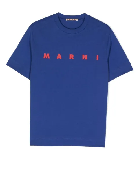 Marni Kids logo-print crew-neck T-shirt