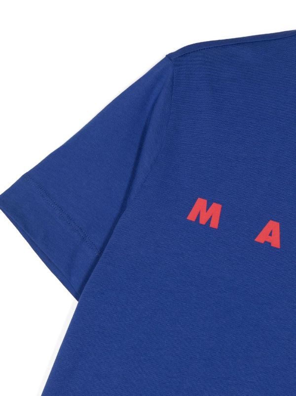 Marni Kids logo-print crew-neck T-shirt - Farfetch