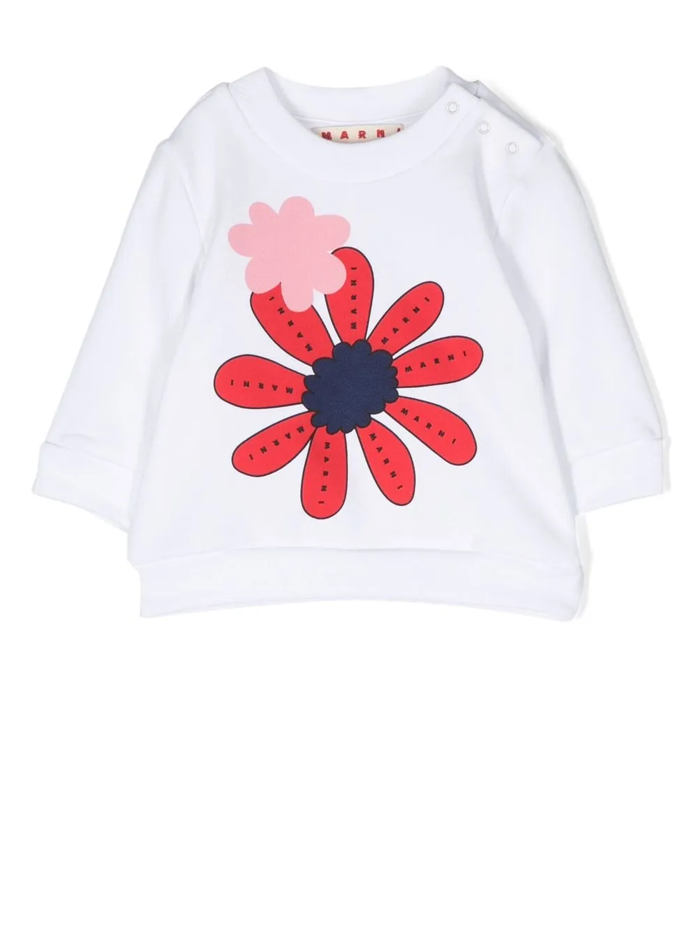 

Marni Kids floral-print long-sleeve sweatshirt - White