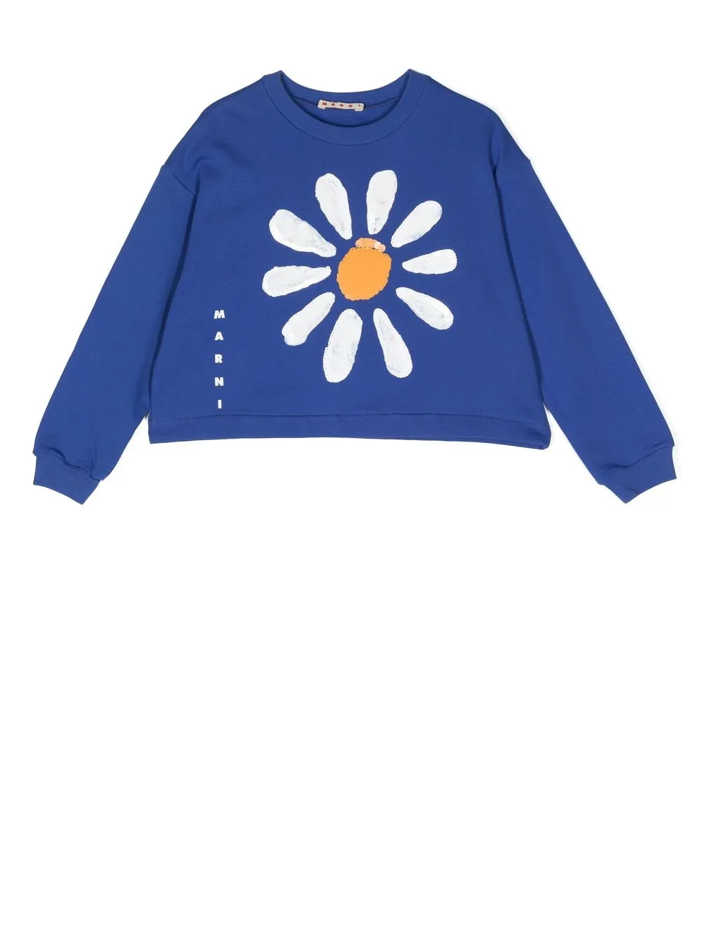 

Marni Kids sequinned daisy-print sweatshirt - Blue