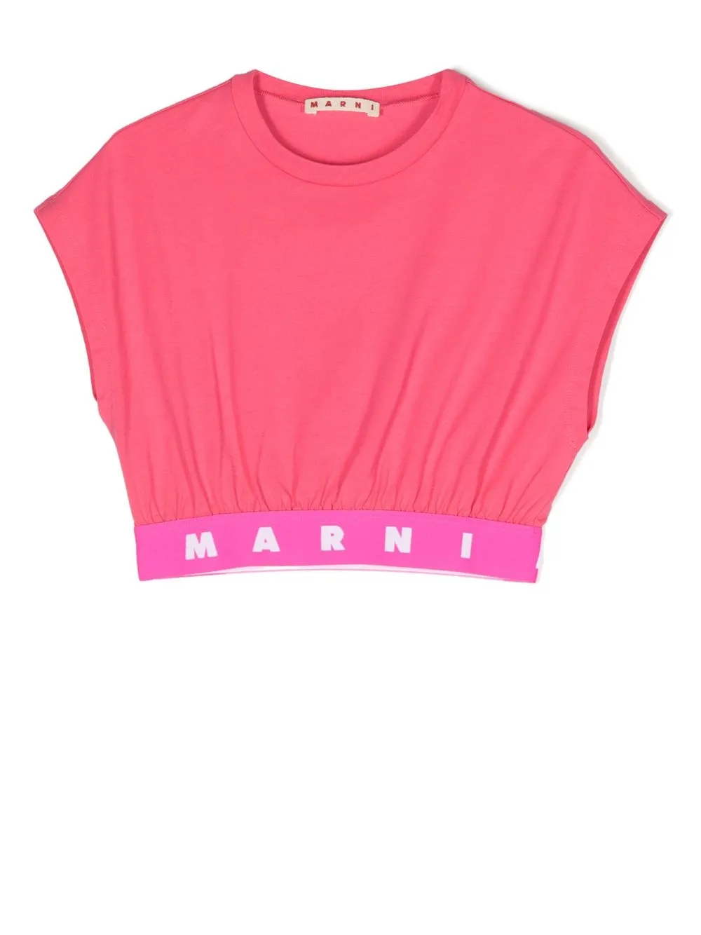 

Marni Kids playera con logo estampado - Rosado