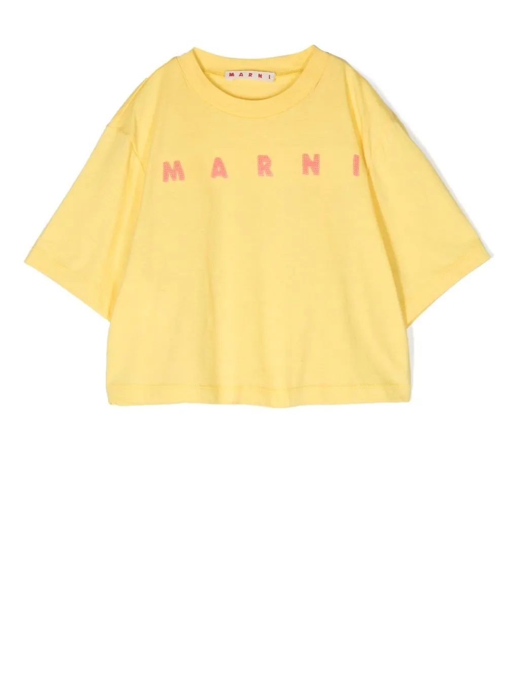 

Marni Kids playera manga larga con logo estampado - Amarillo