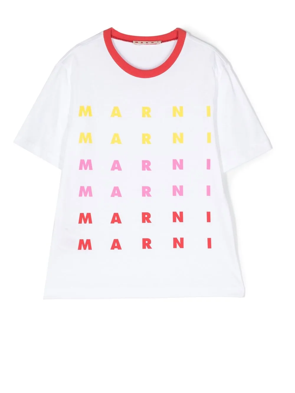 

Marni Kids logo-print crew-neck T-shirt - White