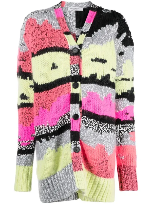 Philosophy Di Lorenzo Serafini Cardigan En Maille à Design Patchwork -  Farfetch