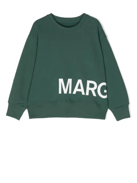 MM6 Maison Margiela Kids logo-print crew-neck sweatshirt