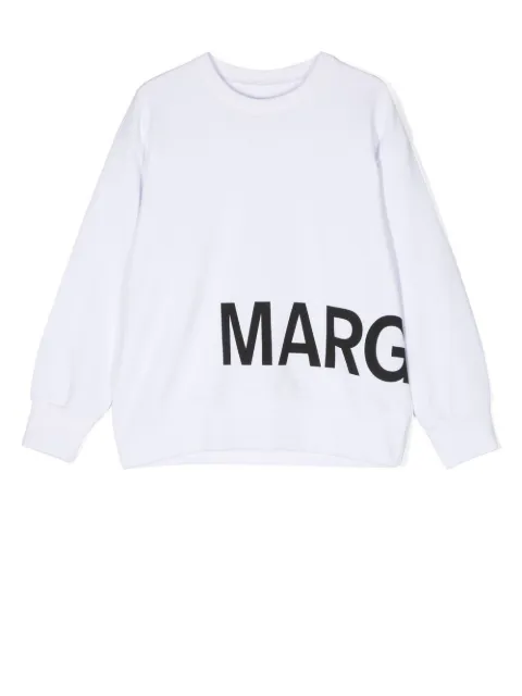 MM6 Maison Margiela Kids sudadera con logo estampado y cuello redondo