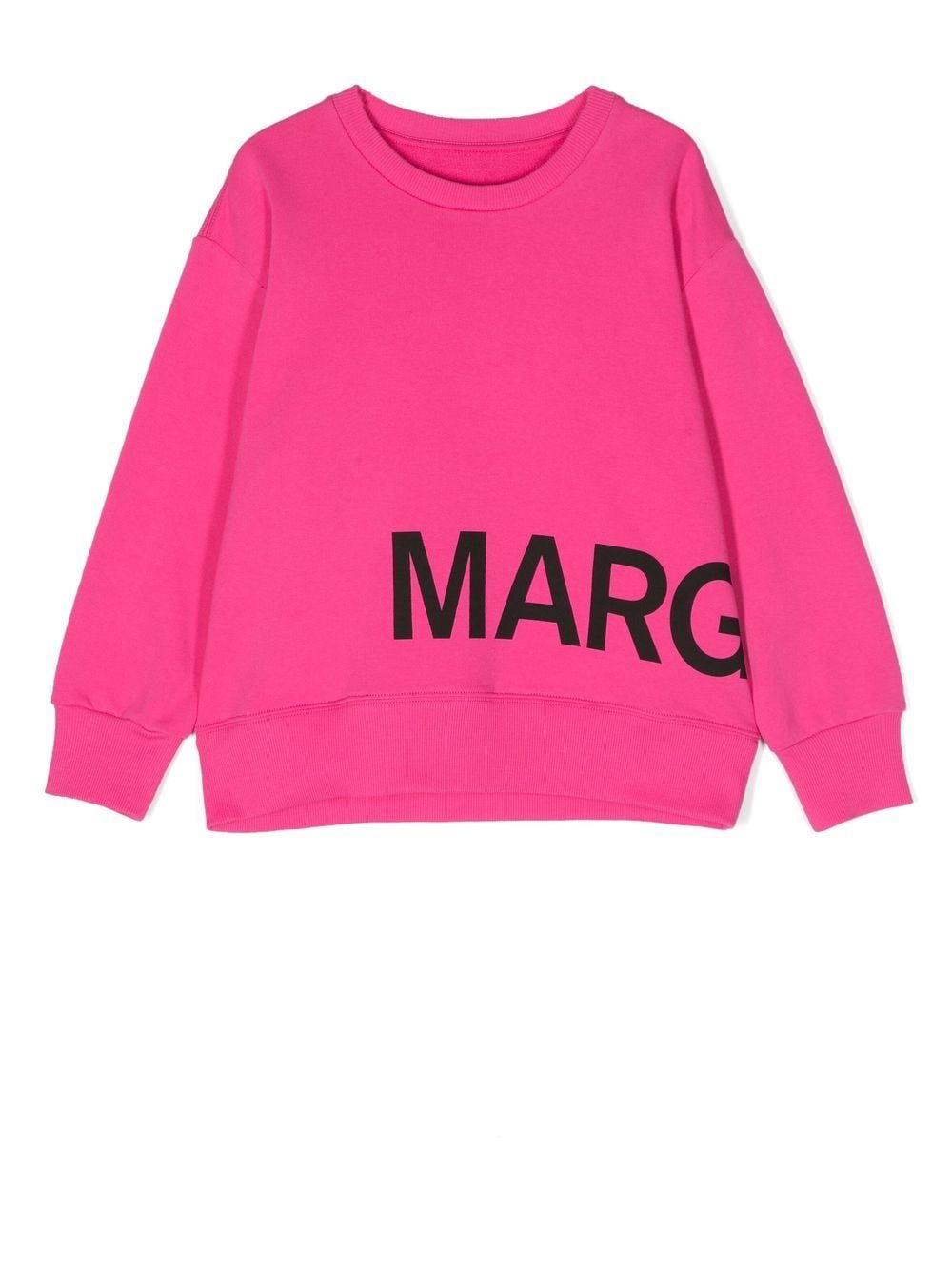 Mm6 Maison Margiela Logo-print Crew-neck Sweatshirt In Pink