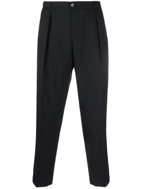 tapered ankle-length trousers