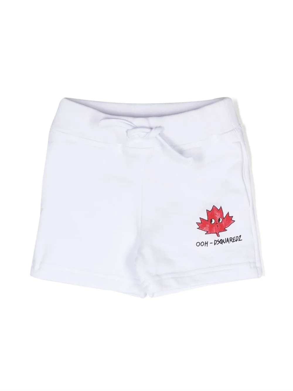 

Dsquared2 Kids shorts con cordones en la pretina y logo estampado - Blanco