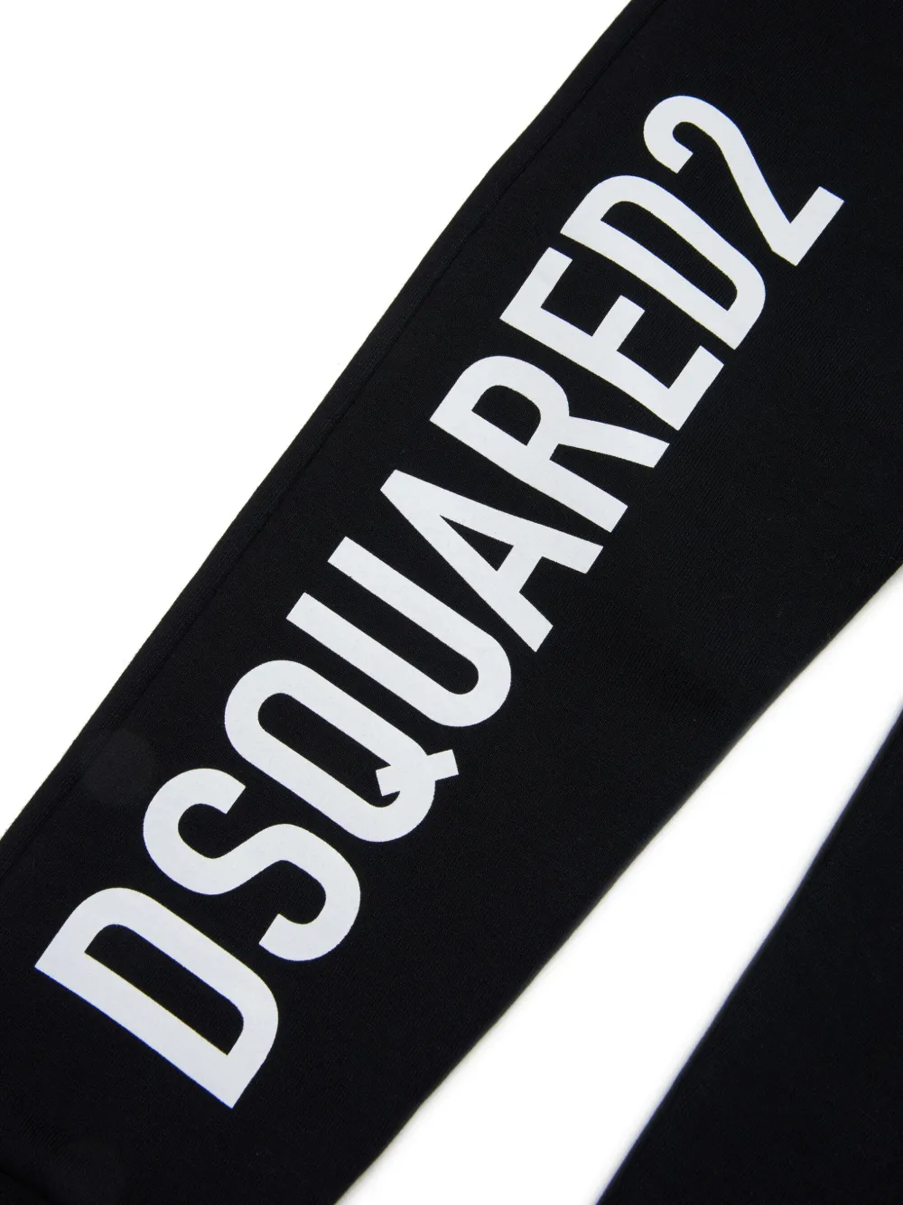 Dsquared2 Organic Cotton Fleece Jogger Pants With Logo In Black