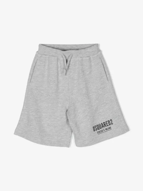 DSQUARED2 KIDS logo-print track shorts