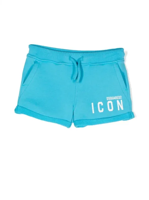 DSQUARED2 KIDS logo-print jersey track shorts