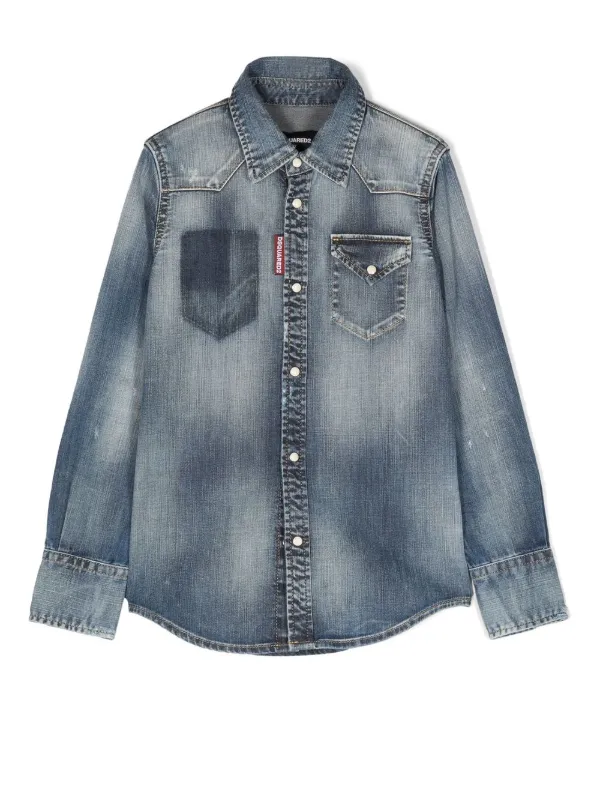 Dsquared2 Kids ディースクエアード・キッズ デニムシャツ - Farfetch