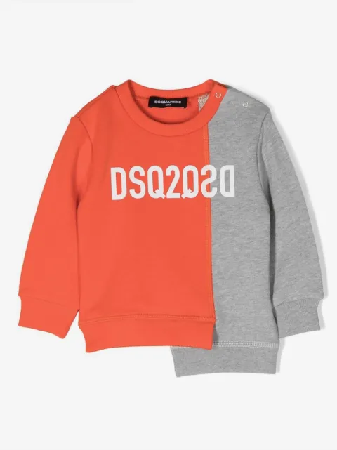 DSQUARED2 KIDS colour-block asymmetric sweatshirt