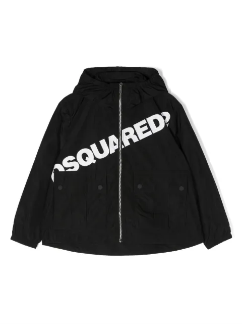 Dsquared2 Kids logo-print hooded windbreaker